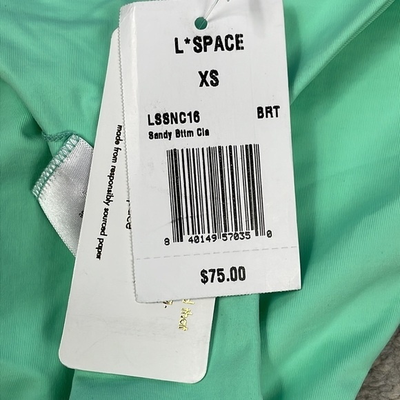 NWT L Space Set Parker Bikini Top and Sandy Bikini Bottom Spearmint Teal Sz XS - Picture 8 of 12
